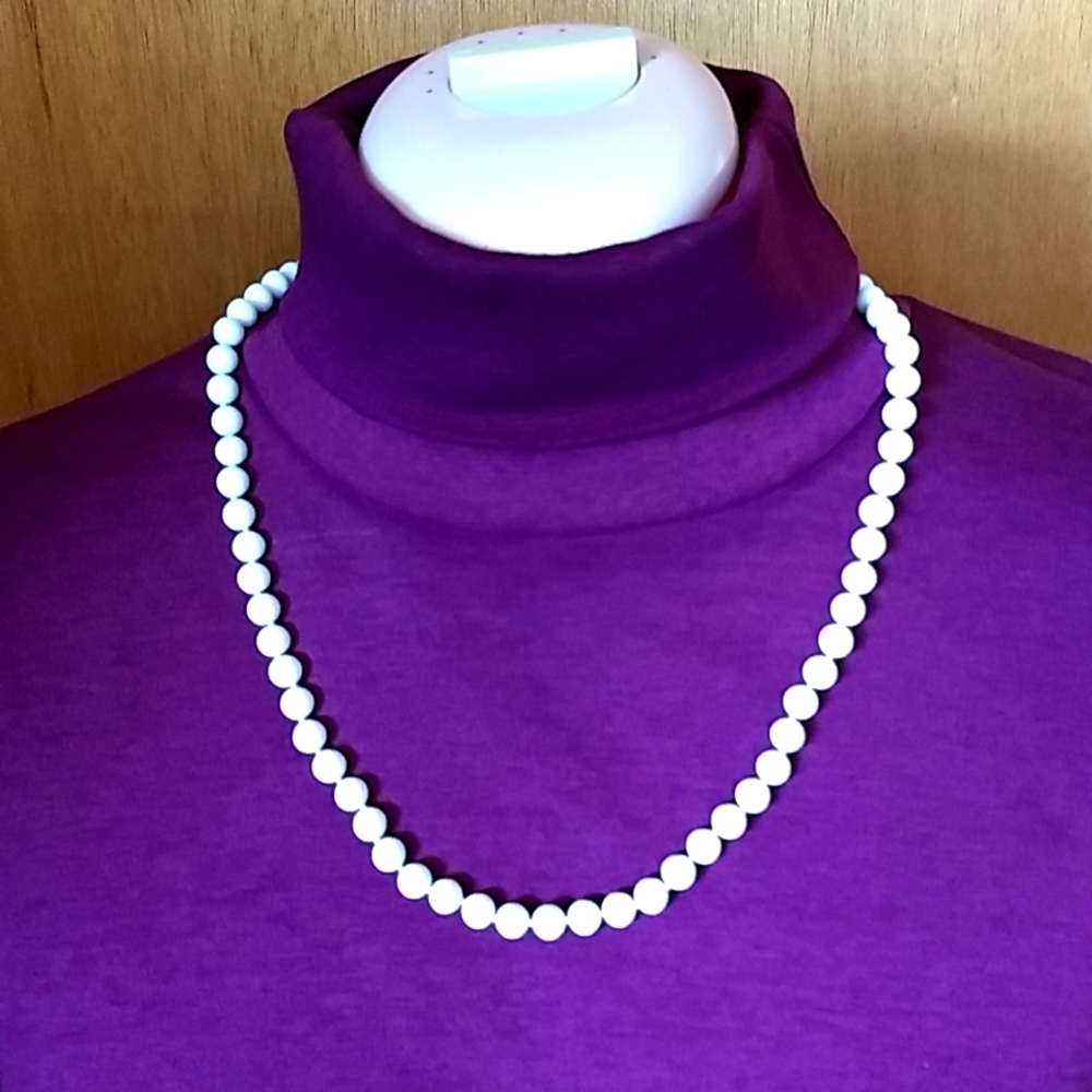 White Bead Necklace